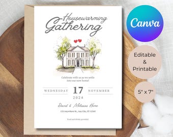 Housewarming Party Invitation, Housewarming Invitation, Editable Housewarming Invitation, Housewarming Template, Digital Party Invitation