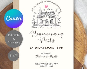 Housewarming Party Invitation, Housewarming Invitation, Editable Housewarming Invitation, Housewarming Template, Digital Party Invitation