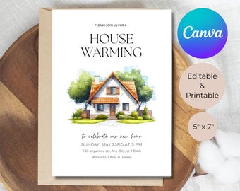 Minimalist Housewarming Party Invitation, Modern Come on Over Party Invite, Simple New Home Party Invite, Modern Minimalist Open House KKH01