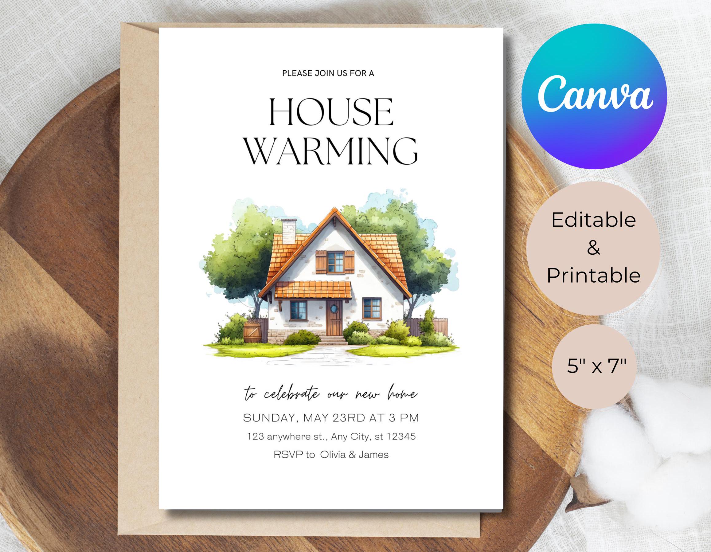 Housewarming Party Invitation, Housewarming Invitation Editable ...