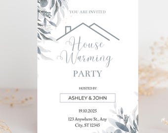 Housewarming Party Invitation, Housewarming Invitation, Editable Housewarming Invitation, Housewarming Template, Digital Party Invitation