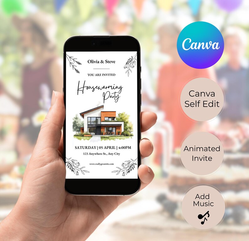 Digital Housewarming Party Invitation, Animated House Warming Invite ...