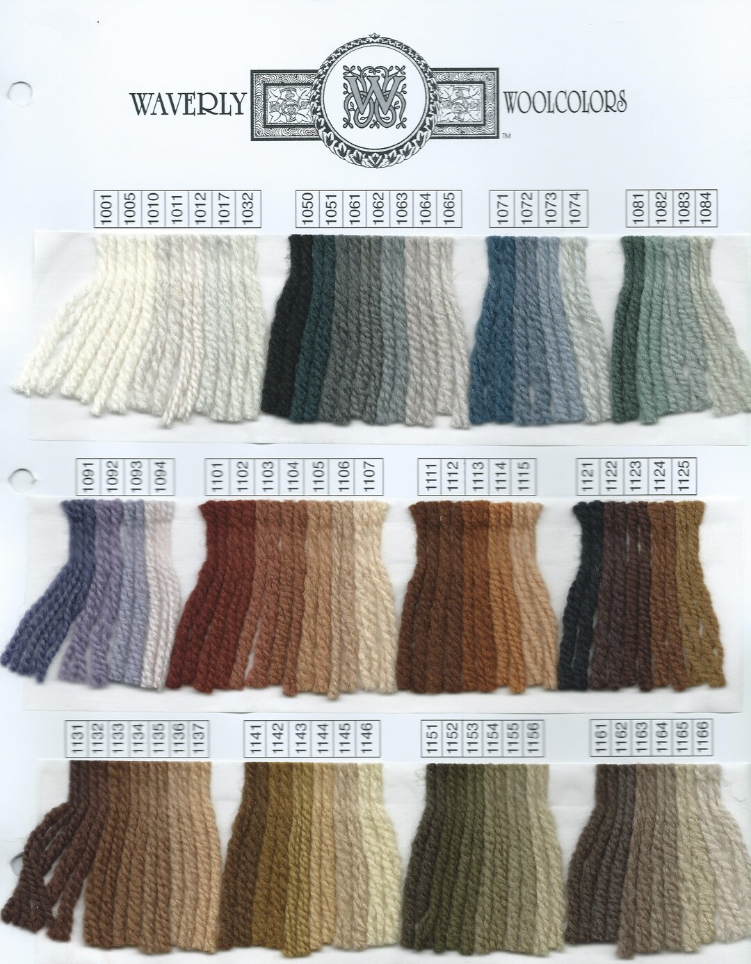Waverly Woolcolors From Brown Sheep Company 3 Strand 6ply Needlepoint