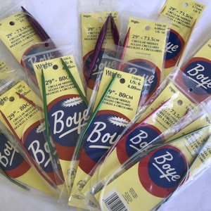 Wrights Boye Aluminum Circular Needles US Sizes - 29” - 73.5cm/80.0cm with Perfection Points