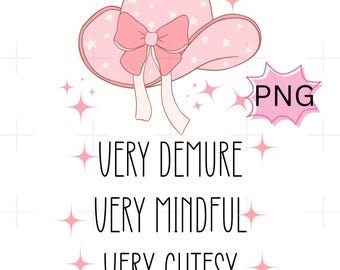 Pink Cowgirl Hat PNG | Cutesy Sticker Design (Digital Download)