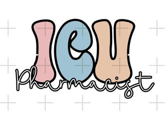 Retro ICU Pharmacist PNG: Print-on-Demand Digital File