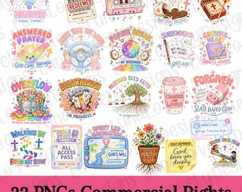 22 Hand-Drawn Faith Sticker PNG files | Funny Faith Clip Art, Commercial Use