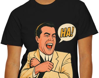Vintage Comic Style Graphic Tee, Humorous T-Shirt for Casual Wear, Gift for Friends, Funny Shirt for Parties, Unisex Apparel