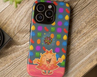 Sweet Puzzle Candy Game Phone Case – Colorful Cute Cover for iPhone & Samsung