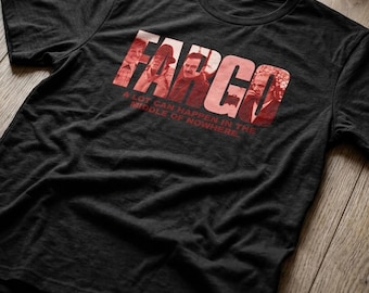 Camiseta con el título de la película Fargo (1996) / Manga corta negra