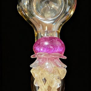 Pipa in vetro a forma di medusa fatta a mano: Kawaii Ocean Art immagine 4