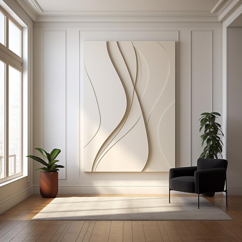 White Wall Art,3d Vision Board Wall Hangings Wall Decor Art Deco, High