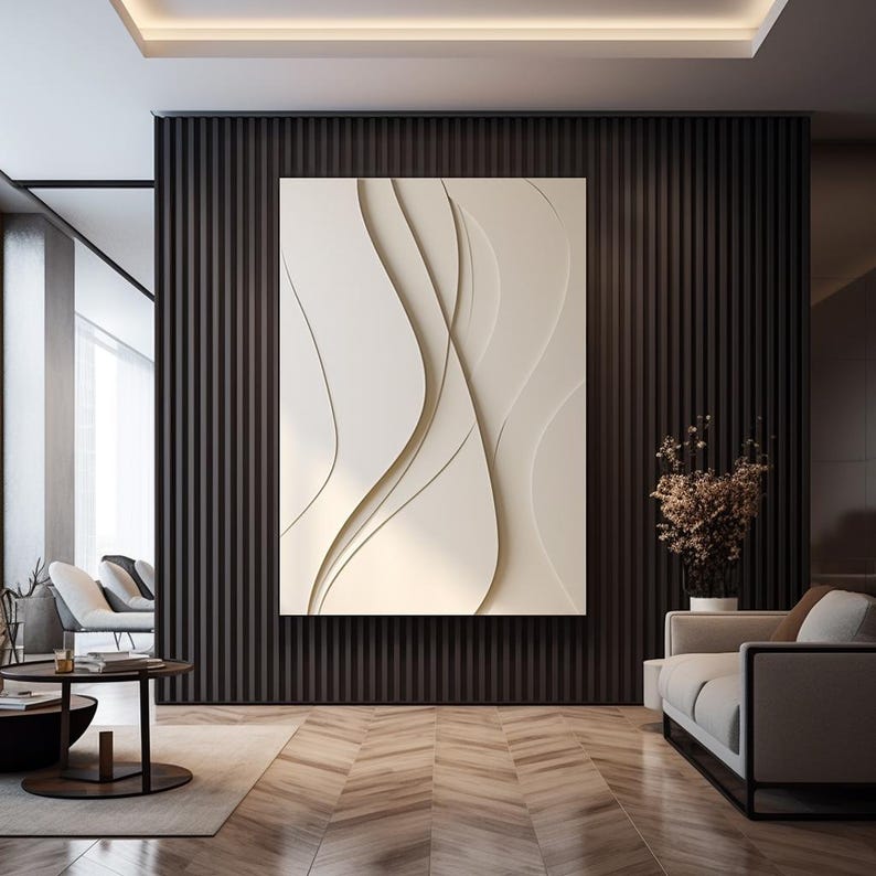 White Wall Art,3d Vision Board Wall Hangings Wall Decor Art Deco, High