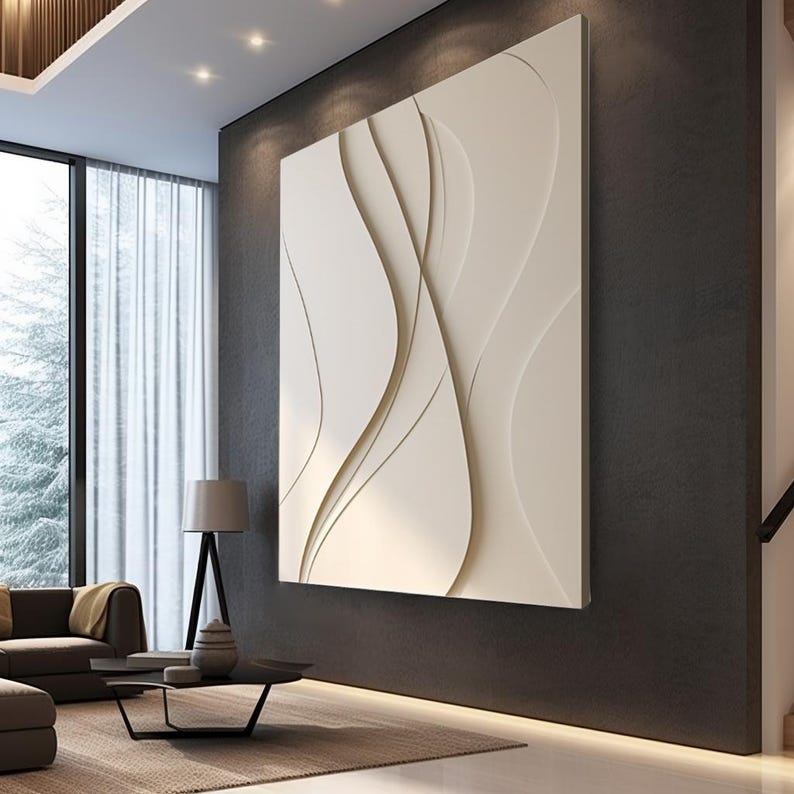 White Wall Art,3d Vision Board Wall Hangings Wall Decor Art Deco, High