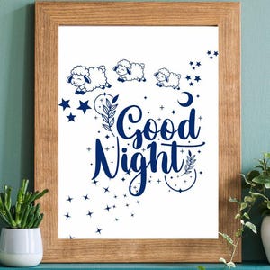 Sweet Dreams Sheep Art Print: Kids Room Nursery Decor (Digital Download)