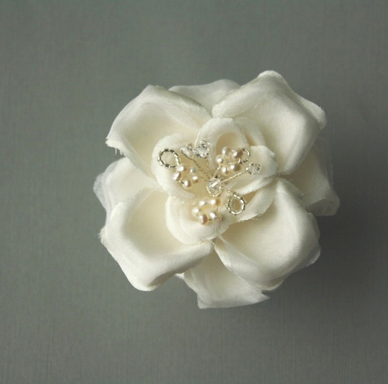 Silk Flower Hairpin Bridal Hairpin Wedding Hair Accessory Etsy