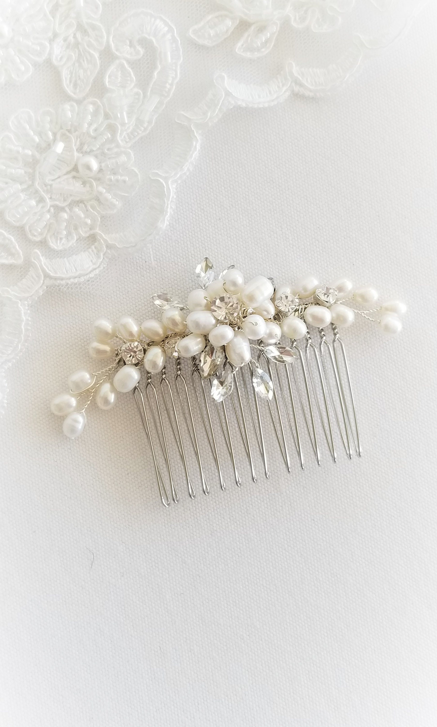 Freshwater Pearl Wedding Hair Comb Small Pearl Crystal Bridal - Etsy Freshwater Pearl Wedding Hair Comb Small Pearl Crystal Bridal - Etsy