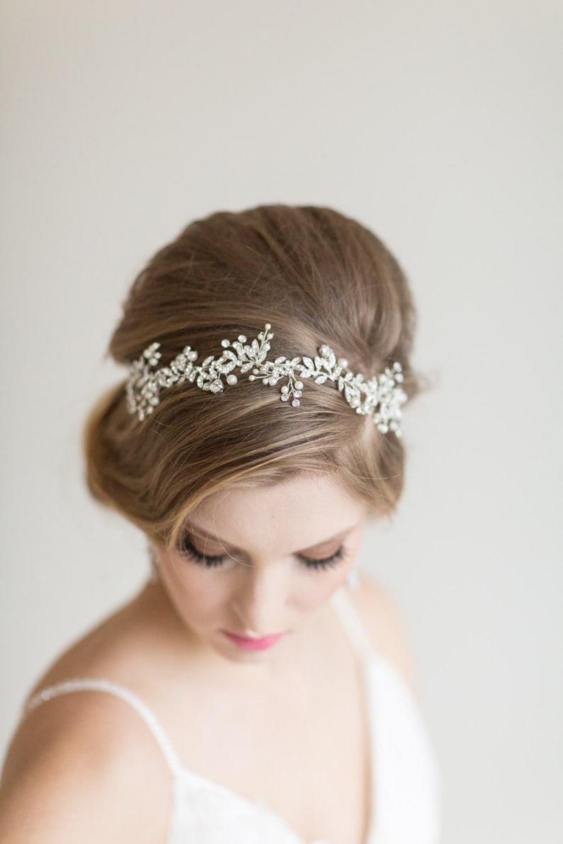 Wedding Hair Vine Bridal Headpiece Bridal Headband Pearl Etsy