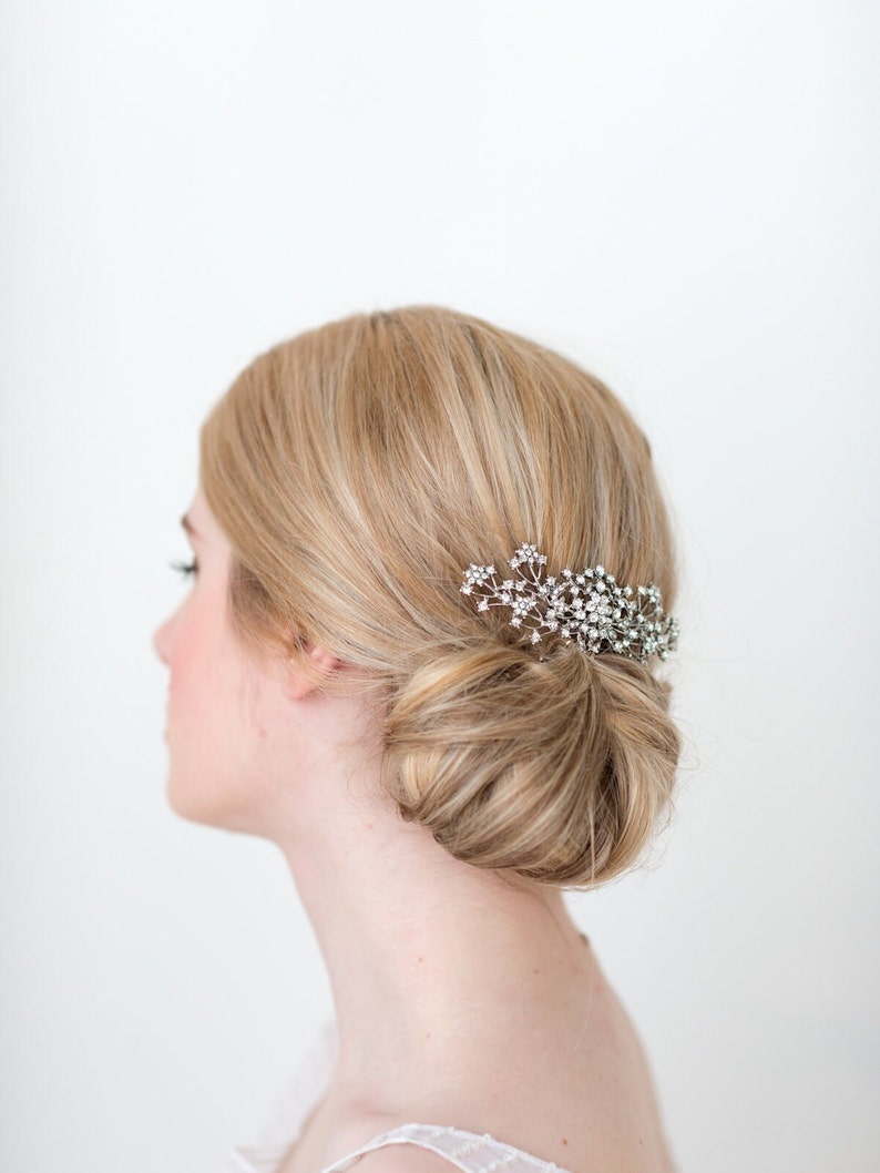 Wedding Hair Comb, Pearl Bridal Comb, Crystal and Pearl Hair Comb, Crystal Pearl Comb for Bride image 4