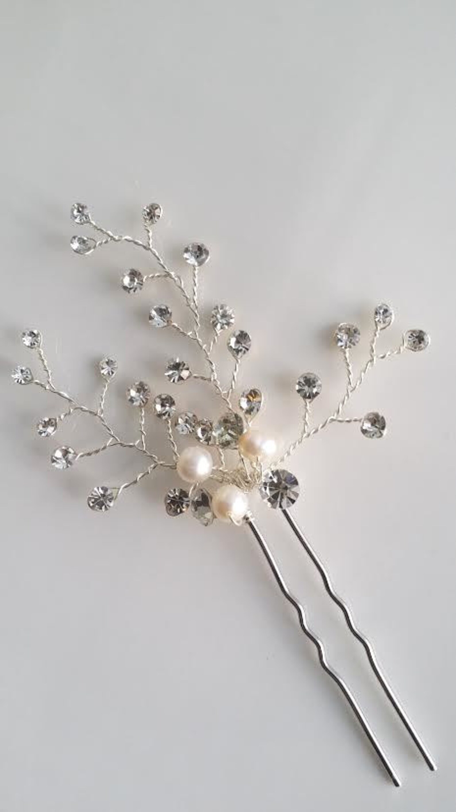 Crystal Bridal Hair Pins Wedding Hair Pins Freshwater Pearl | Etsy