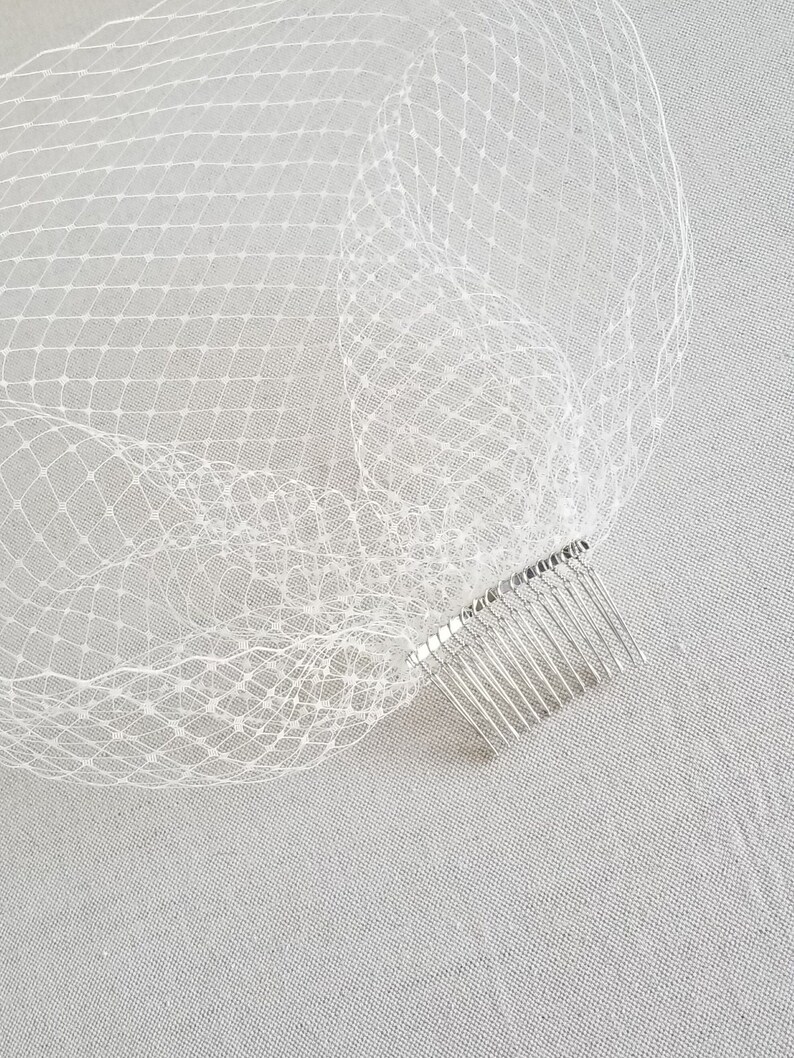 Wedding Birdcage Veil, 9 Inch Birdcage Veil, Wedding Veil, Short Birdcage Veil, Bridal Veil image 4