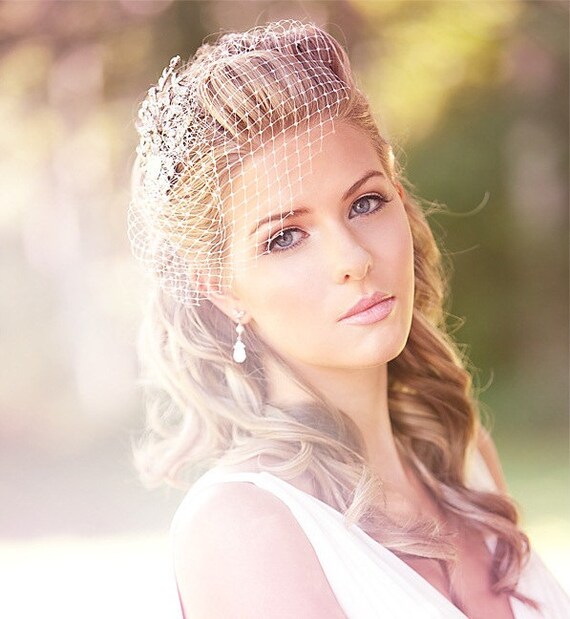 Wedding Birdcage Veil Veil With Rhinestones Short Veil Wedding