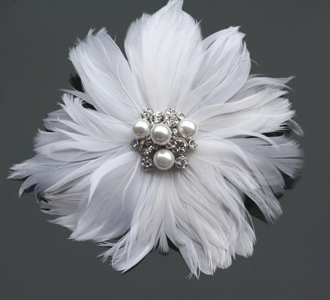 bridal feather headpiece