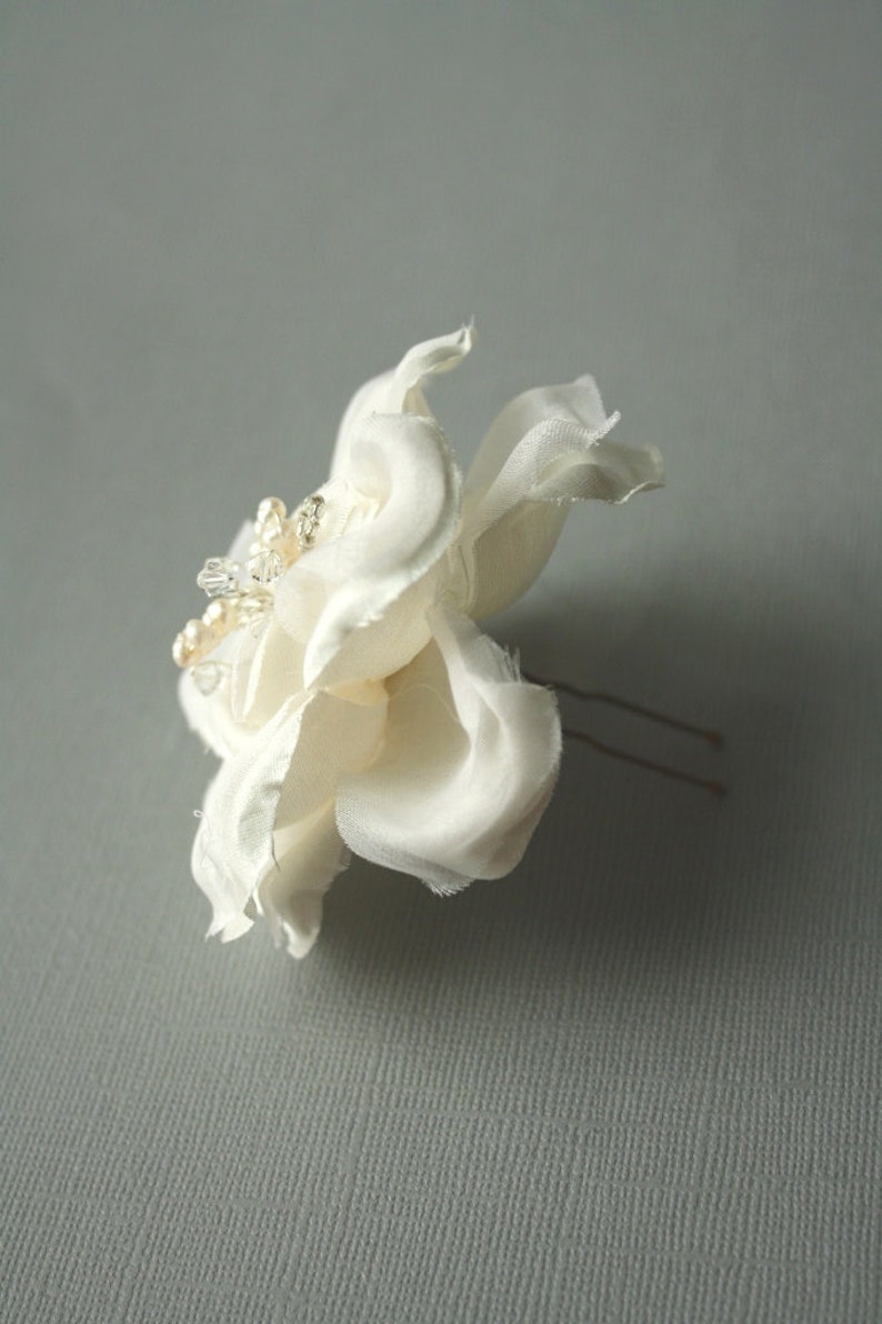 Silk Flower Hairpin Bridal Hairpin Wedding Hair Accessory | Etsy