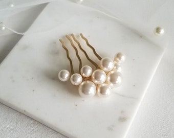 Pearl Wedding Hair Comb, Small Minimalist Pearl Wedding Hair Comb, Bridal Hair Comb, Comb For Bride