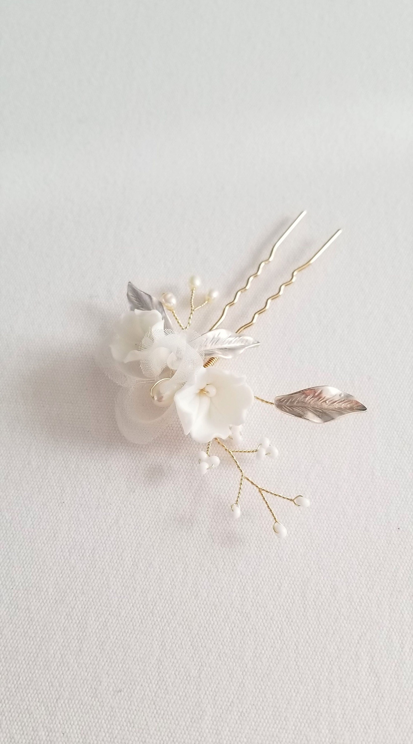 Wedding Pearl Hair Pins Bridal Flower Crystal Hair Pins - Temu Mexico