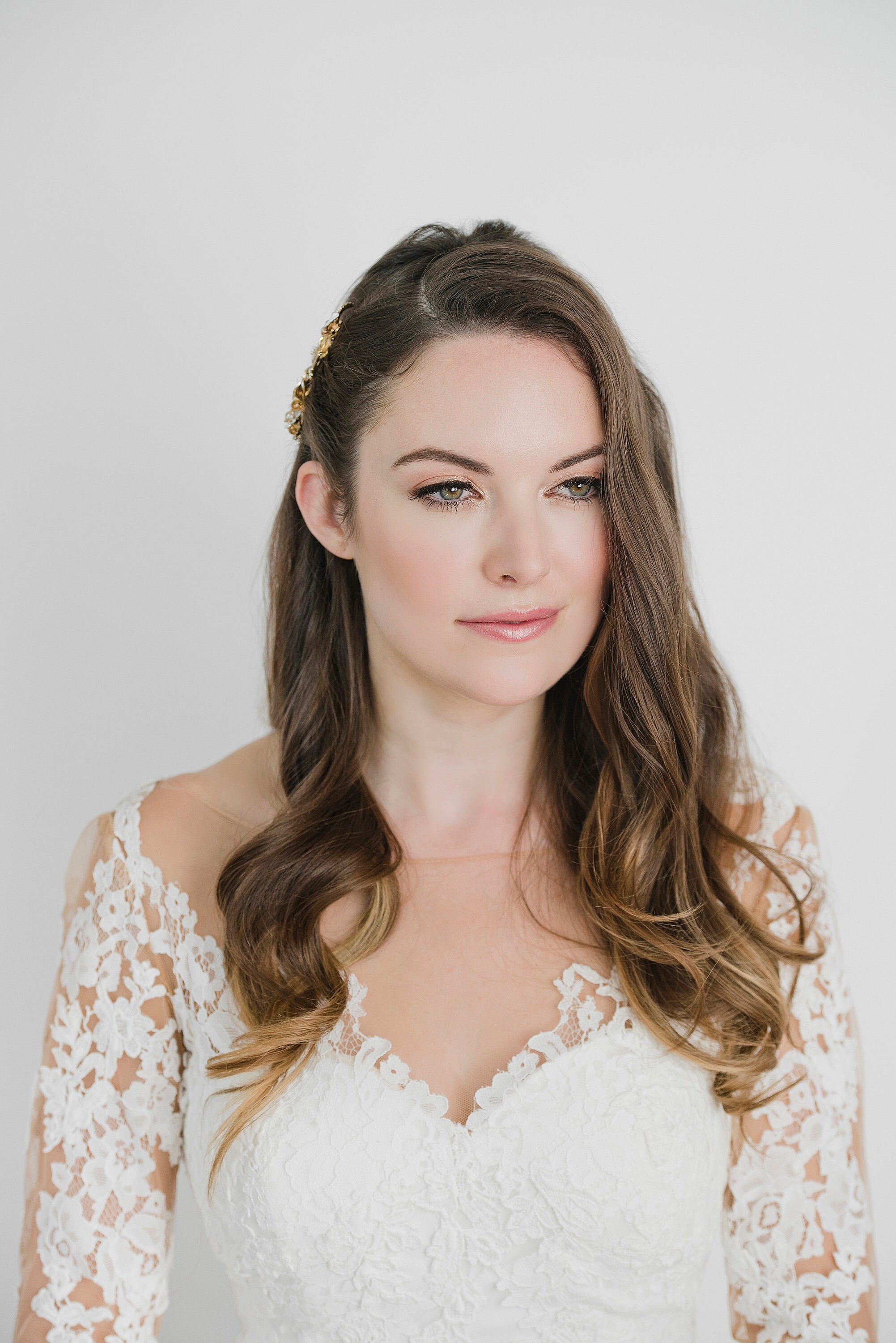 Gold Bridal Headpiece Wedding Gold Leaf Hair Clip Gold Twig Etsy