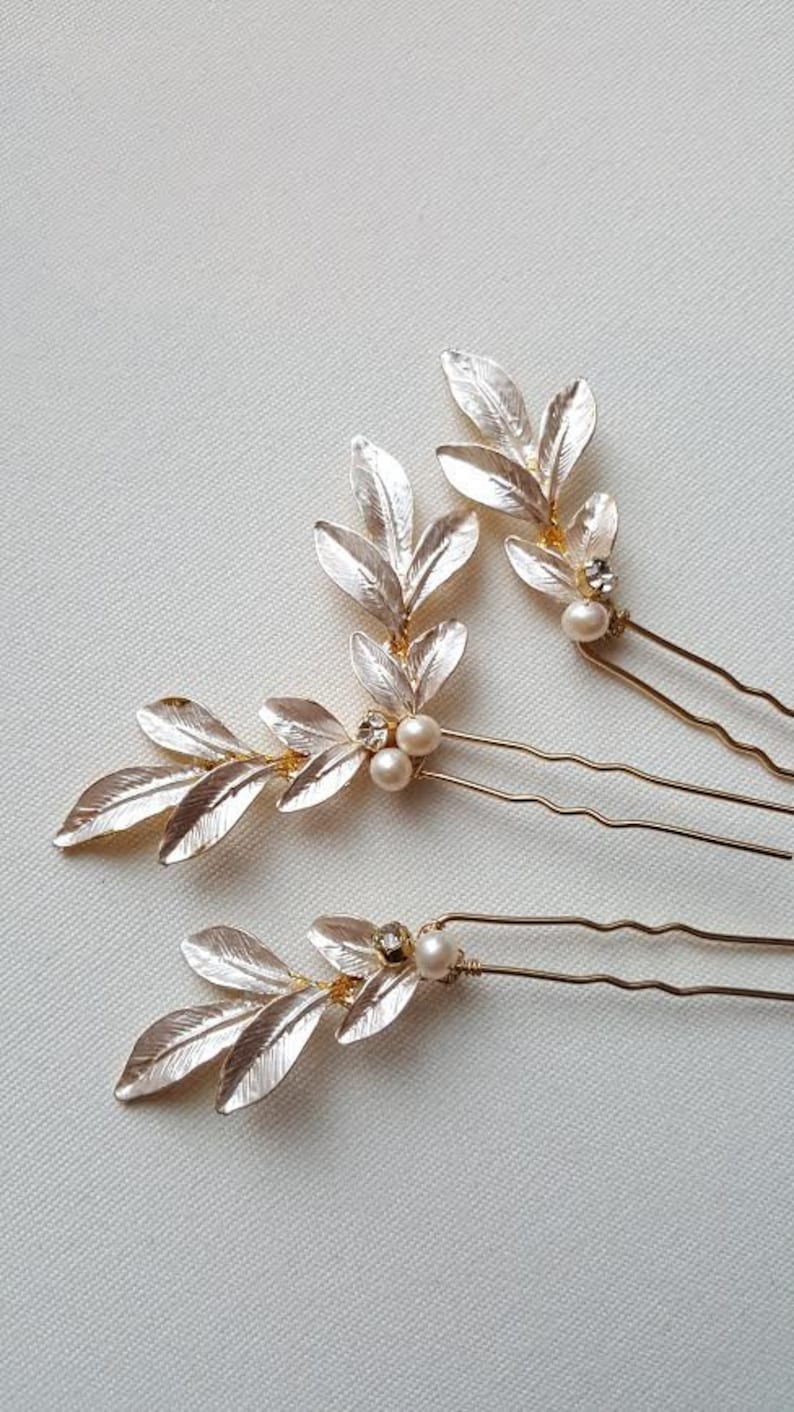 Wedding Hair Pins Gold Leaf Gold Hair Pins Bridal Hair Pins Etsy Canada