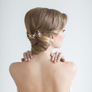Pearl Bridal Hair Pins, Wedding Hair Pins, Real Freshwater Pearl Hair Pin Set, Crystal Pearl Hair Pin Set For The Bride image 8