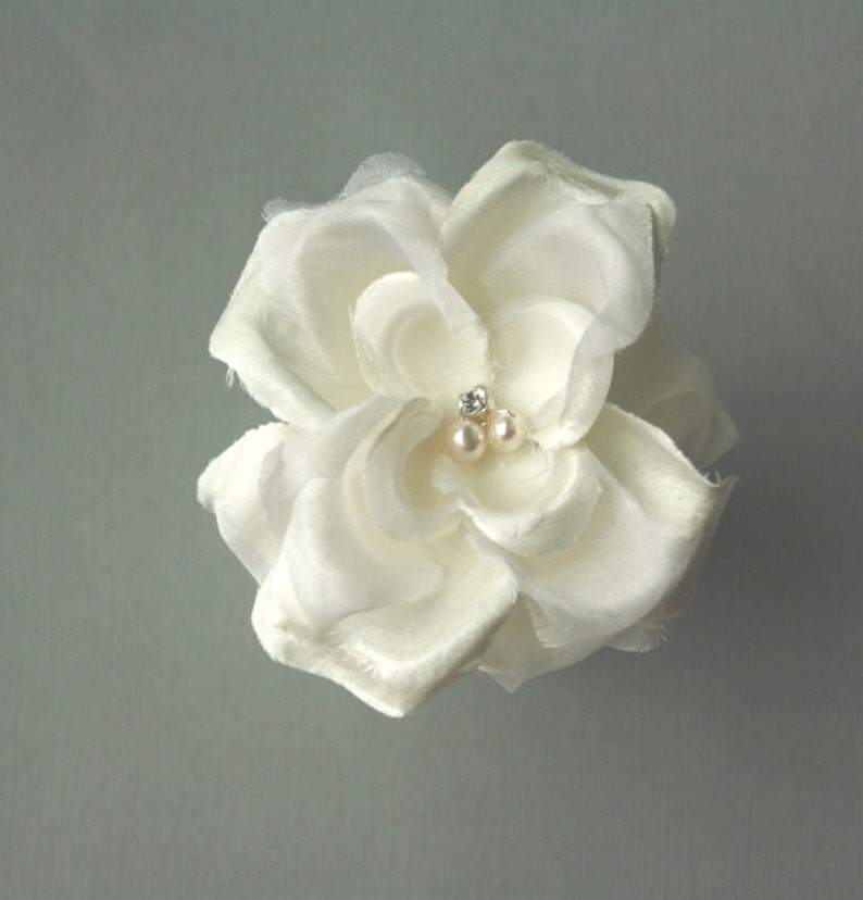 Silk Flower Hair Pin Bridal Flower Hair Pin Wedding Hair Etsy
