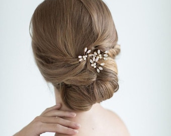 Bridal Hair Pins Pearl & Crystal, Wedding Hair Pins, Crystal Hair Pins, Pearl Hair Pins
