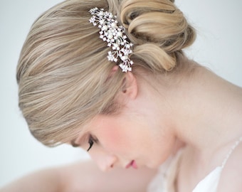 Wedding Hair Comb,  Pearl Bridal Comb, Crystal and Pearl Hair Comb, Crystal Pearl Comb for Bride