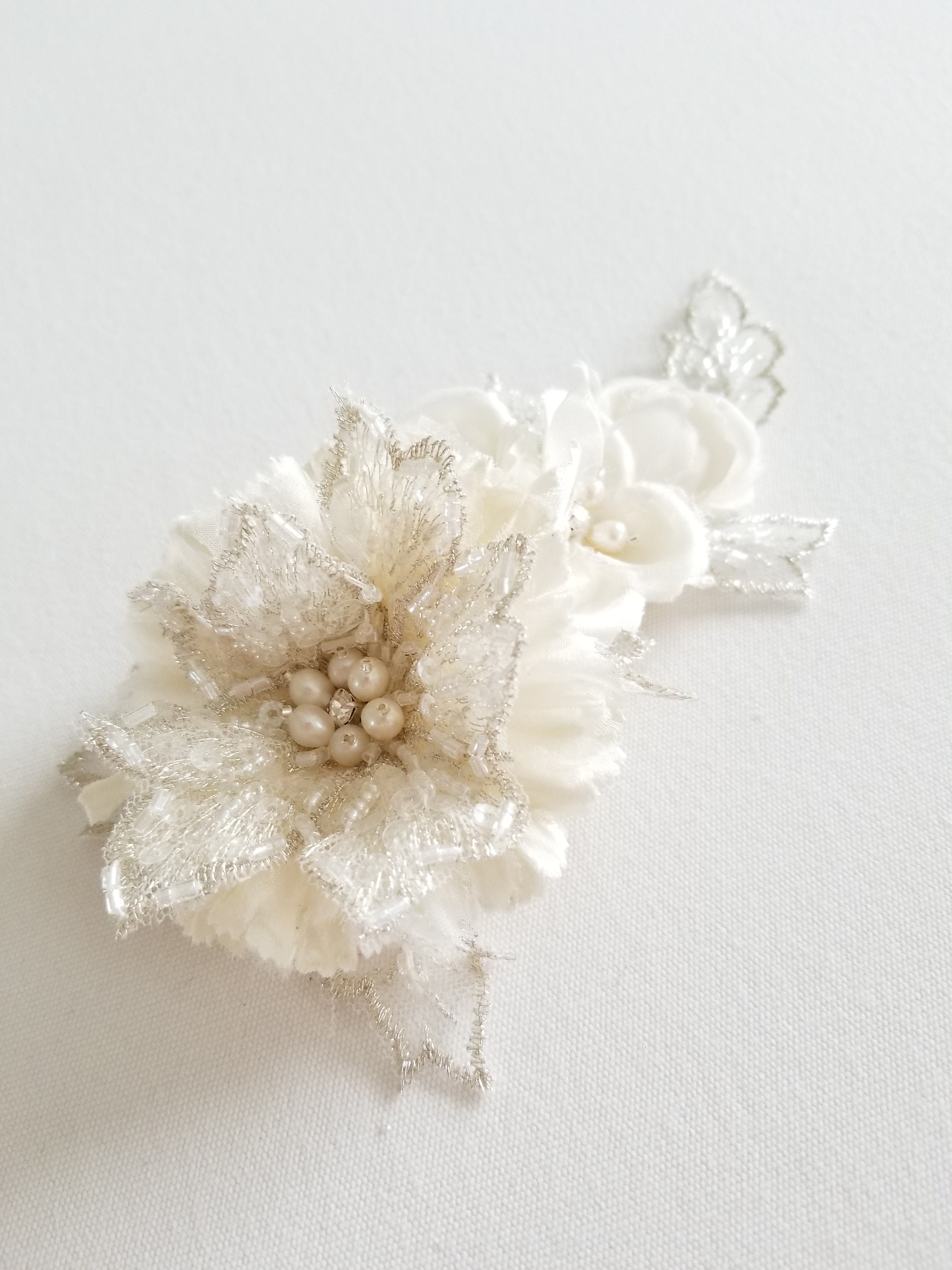 Wedding Hair Comb Floral Bridal Hair Comb Silk Flower Etsy
