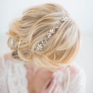 Wedding Hair Vine, Bridal Headpiece, Silver Bridal Headband, Wedding Hairpiece, Crystal Hair Vine For Bride image 8