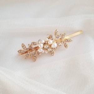 Bridal Hair Clip, Pearl Crystal Wedding Hair Pin, Rhinestone Pearl Hair Clips, Hair Clips For Bride