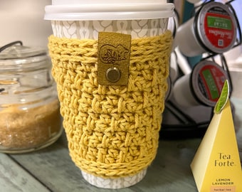 Crème Brulee Megan Crochet Coffee Sleeve Cozy