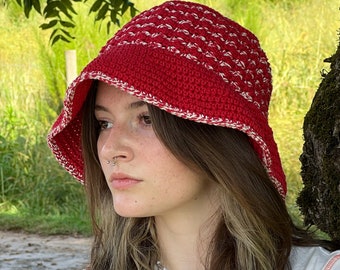 Caliente Gabby Crochet Bucket Hat - Teen/Adult S
