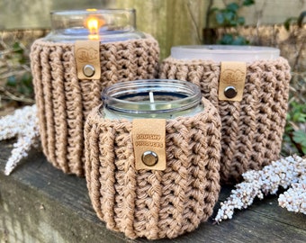 Oak Emmett Crochet Candle/Jar Cozy