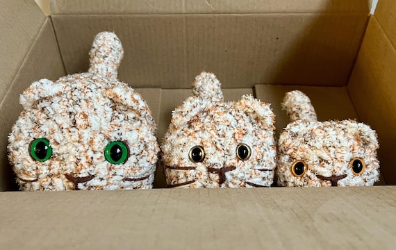 Pumpkin Spice Crochet Loaf Cat | Handmade Plush Amigurumi