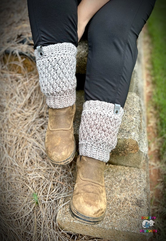 Cloudy Day Alpine Crochet Boot Cuffs