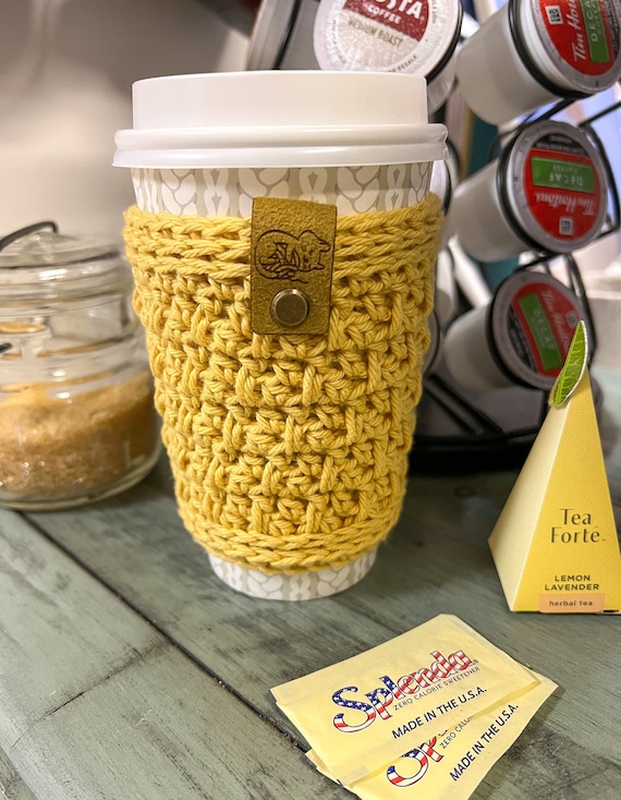 Crème Brulee Megan Crochet Coffee Sleeve Cozy