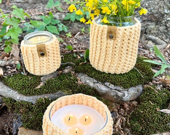 Buttercup Emmett Crochet Candle/Jar Cozy