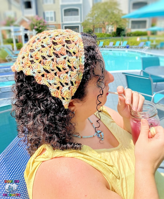Sunset Sparkle Brynn Crochet Kerchief - Adult Size