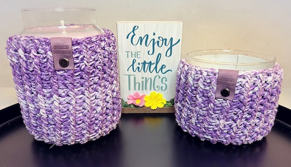 Violet Emmett Crochet Candle Cozy: Candle Jar Cover