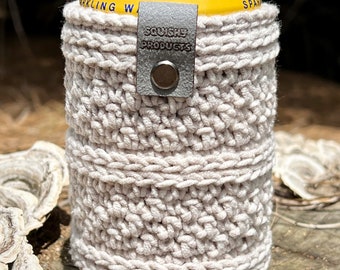Grayscale Soho Crochet Can Cozy | Can Sleeve | Soda Koozie