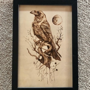 Raven Moon wood burn